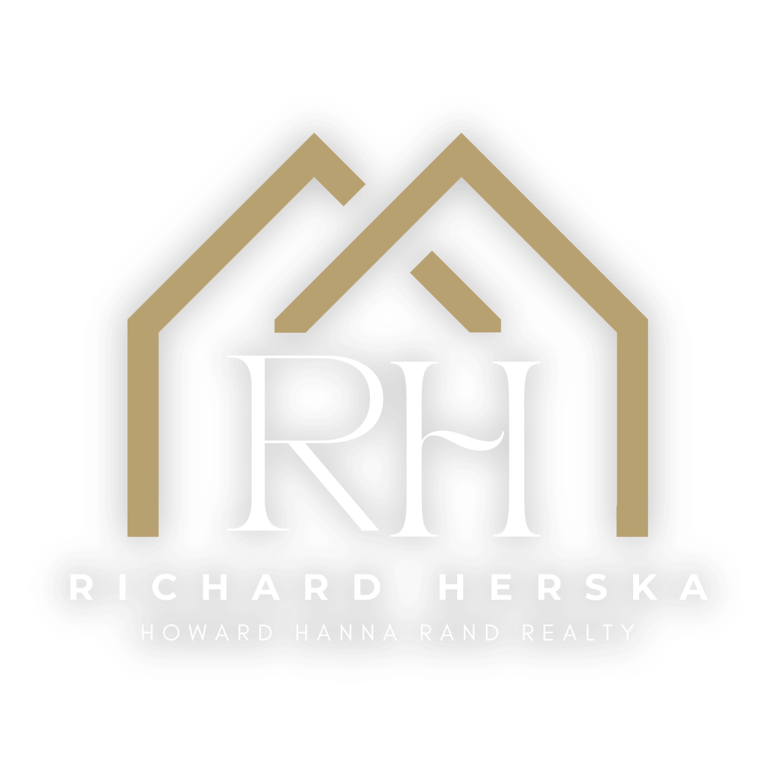 Herska Logo with Shadow - White & Gold